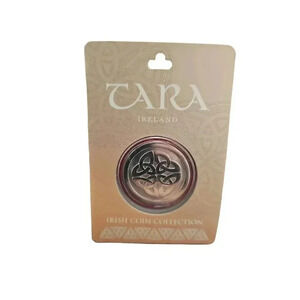 Tara Irish Coin Rhodium Plated Celtic Knot New Old Stock